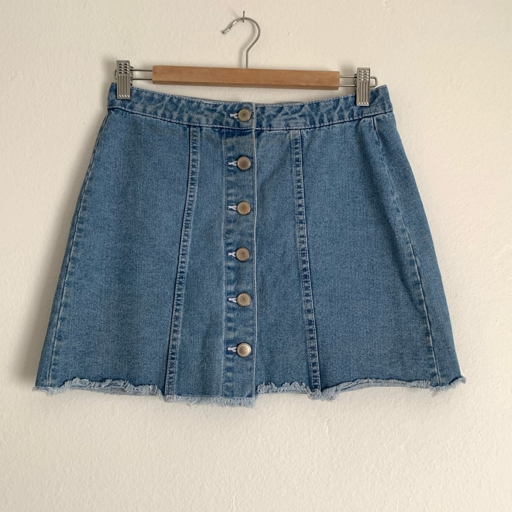 Denim Co. Est. 1969 Denim Button Front Mini Skirt